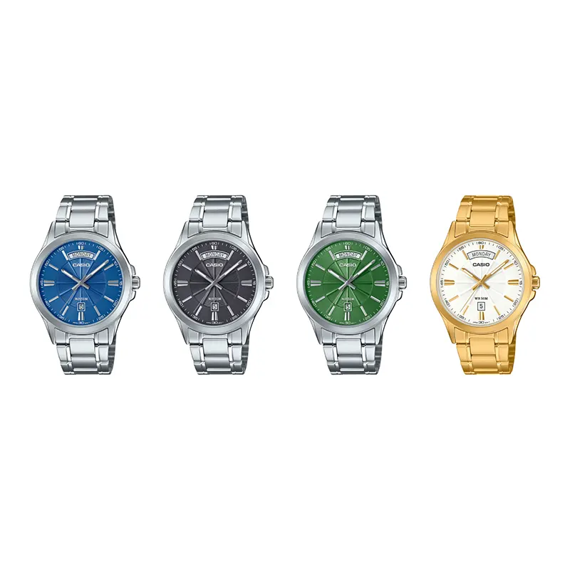 Casio Enticer Japan Quartz Green Dial Men's Watch- MTP-1381D-3AV